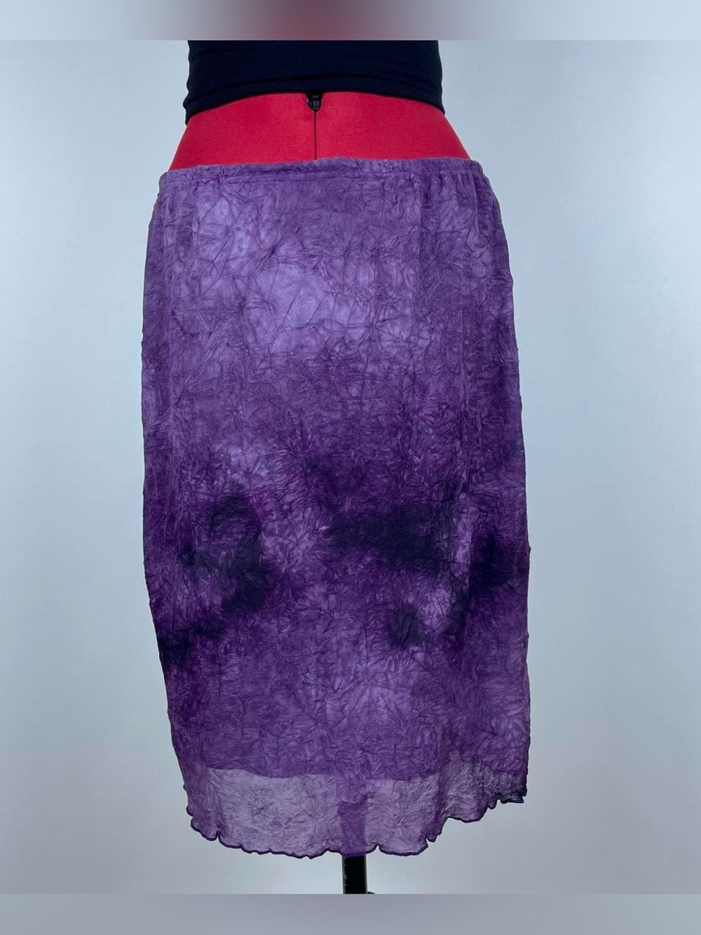 Vintage 90s Purple Tie-Dye Midi Skirt
